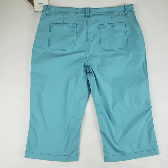 Woolrich Vista Point Eco Rich Capri Pants Teal Womens 12 Convertible Shorts - Picture 6 of 13